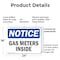 Signmission Gas Meters Inside, 24 in W x Rectangle, Plastic OS-2PACK-NS-P-1824-L-15741 - alternate 3